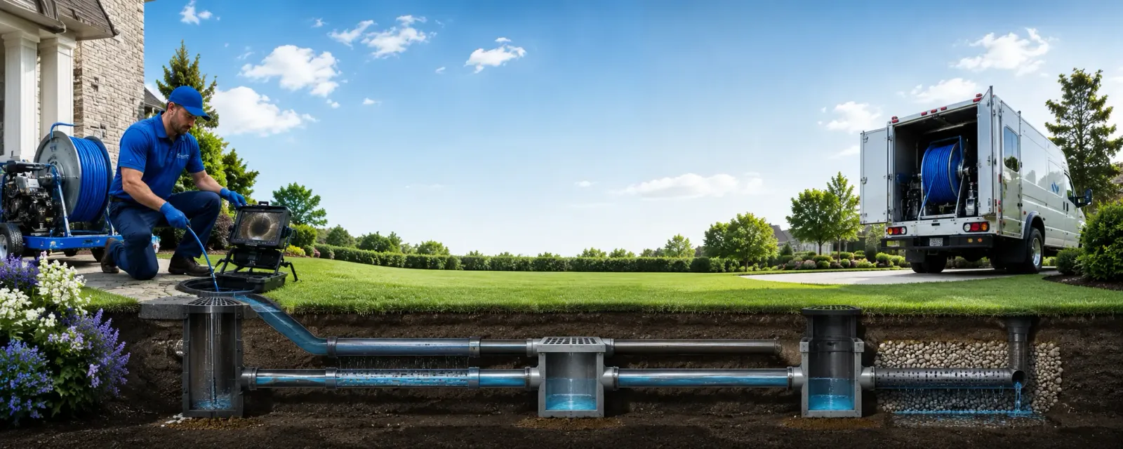 Outdoor drain cleaning information for Herrick Center, PA